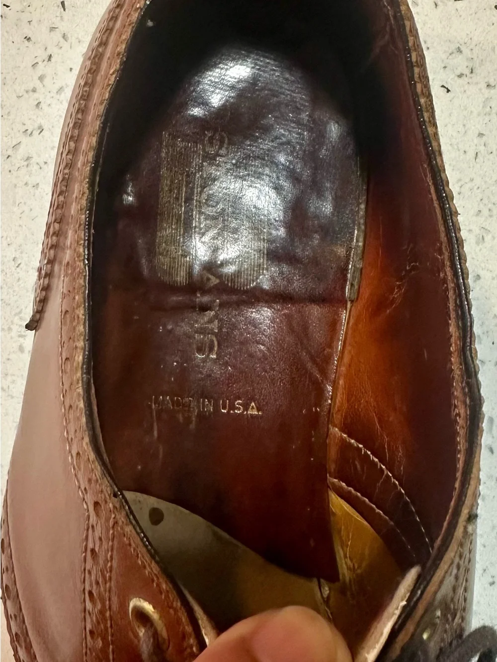 Bostonian Brown and White Two-Tone Wingtip Oxfords